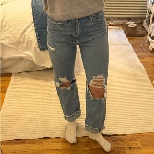 Agolde Light Blue Distressed Jeans sz 24